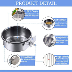 Durable Stainless Steel Parrot Feeder for Happy Birds