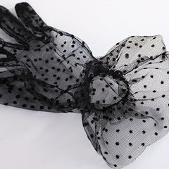 Polka Dot Lace Gloves Women Breathable Cycling Gloves Wedding Bridal