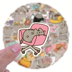 110pcs Chubby Cat Stickers & Colorful Decals for Laptops Water Bottles Notebooks