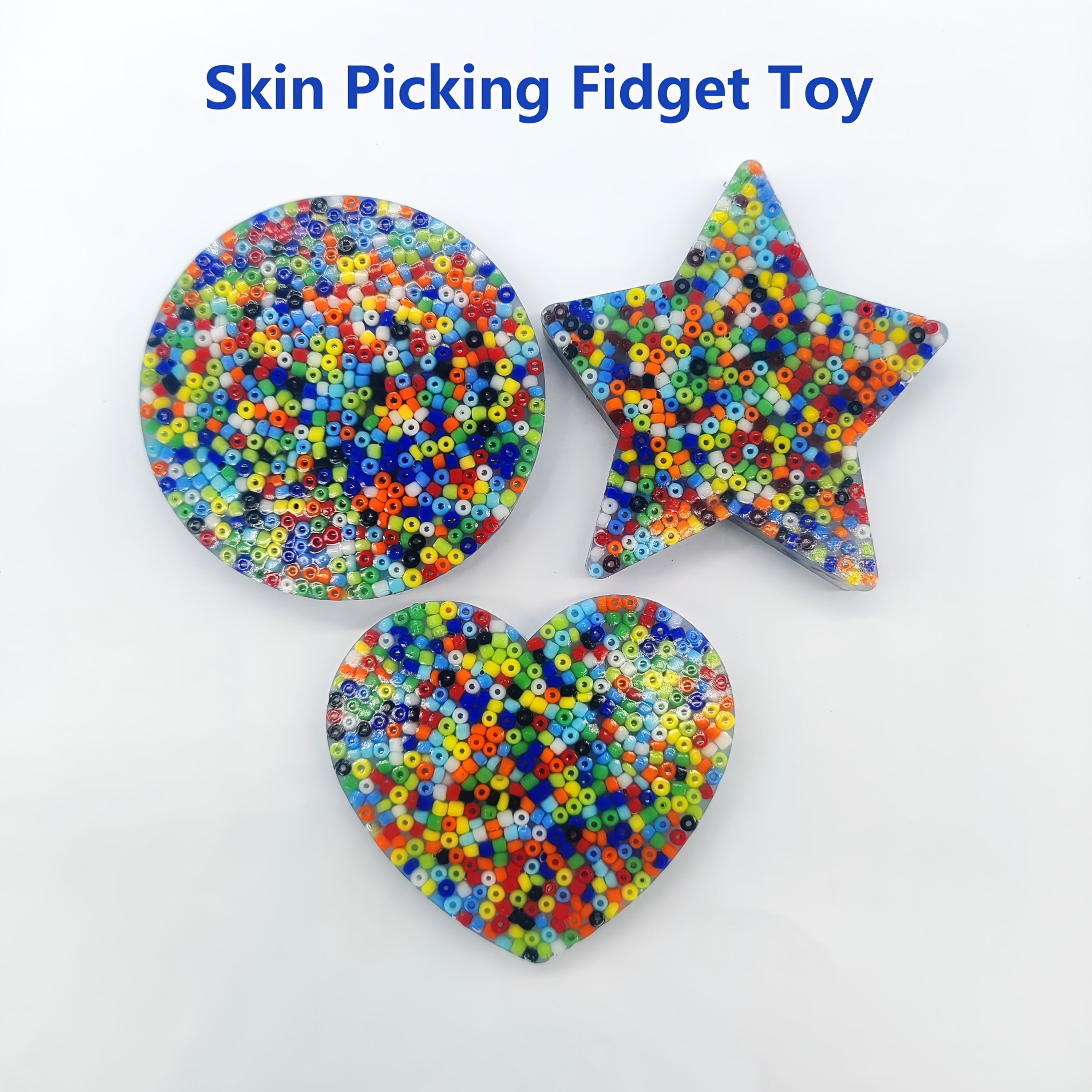 Silicone Picking Fidget Pads Light Beige for Age 8+