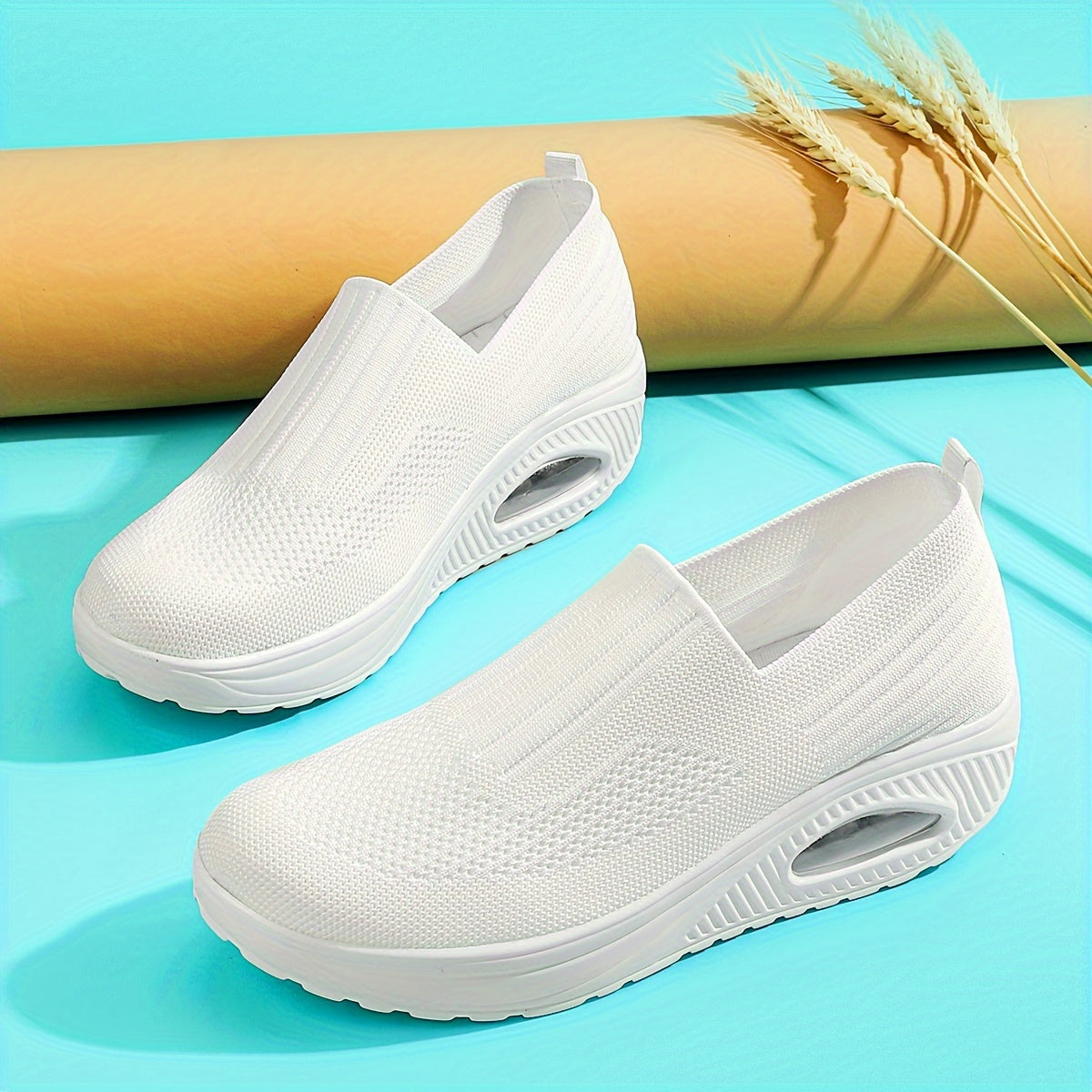 Women's Slip on Wedge Sneakers Air Cushion Comfy Height Increased Shoes