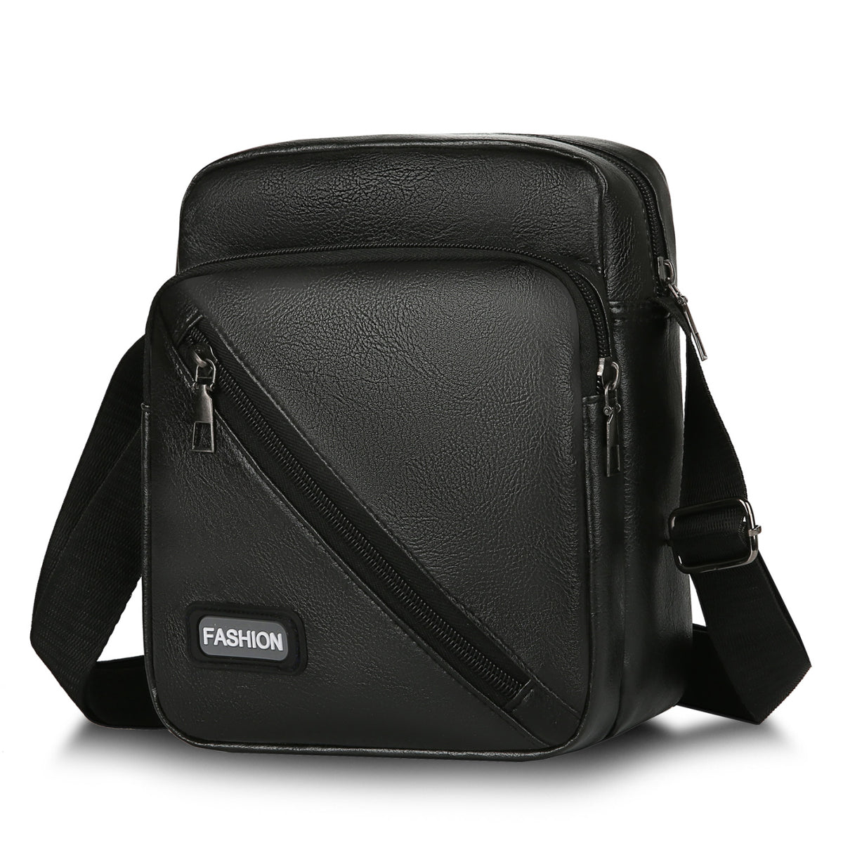 Men's PU Leather Bag Shoulder Bag Business Casual Large Capacity Messenger Bag