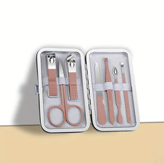 7pcs Portable Nail Clippers Stainless Steel Fingernail & Toenail Cutter