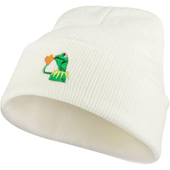 Winter Frog Tea Beanie Warm Knitted Hat Unisex