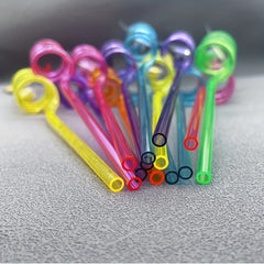 5pcs Christmas Party Straws Santa Snowman Shaped Straws Props Random