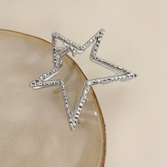 Y2K Metal Star Hair Claw Shark Claw Mini Hair Clip