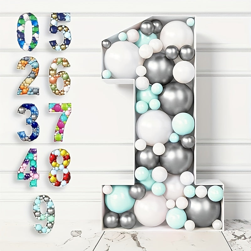 Number Balloon Filling Box for Birthday Party Decoration