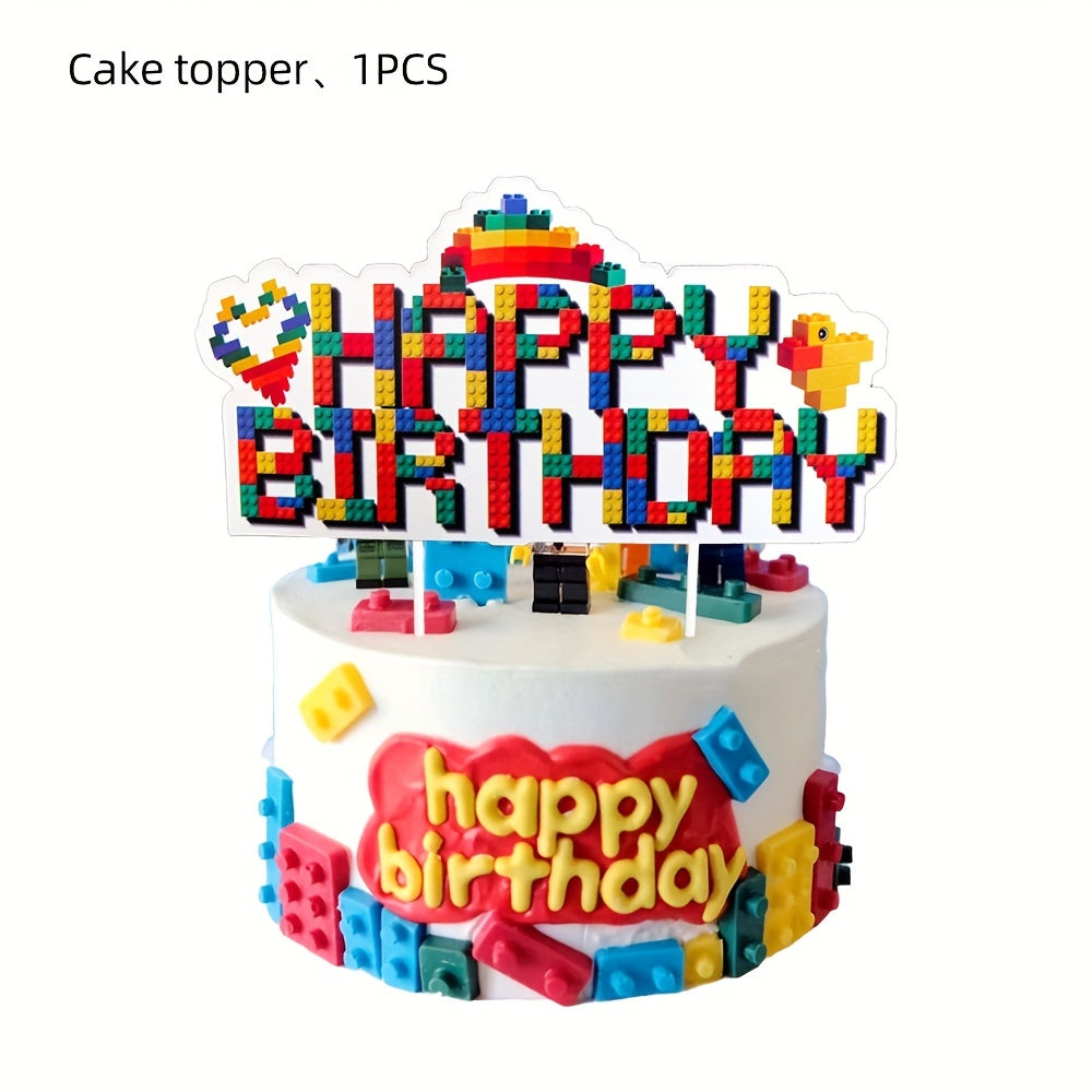 32pcs Building Blocks Birthday Party Supplies Set