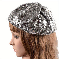 Sequins Beret Hip Hop Painter Cap Beanie Hat