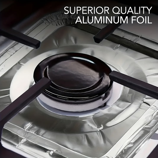 50pcs Aluminum Stove Burner Cover 8.5in Heat-resistant Gas Stove Protector