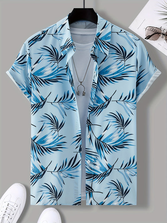 Hawaii Leaf Print Casual Shirt for Men