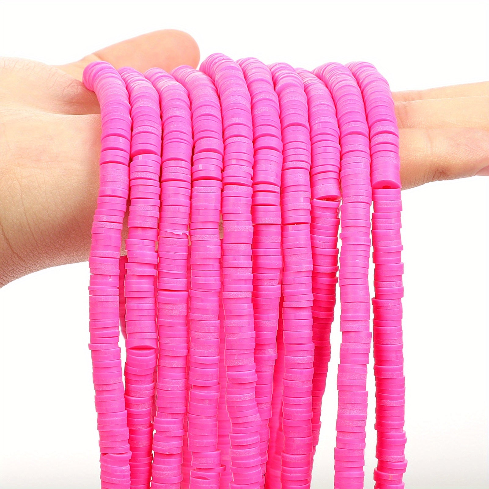 350pcs 6mm Flat Round Polymer Clay Beads for DIY Jewelry Making