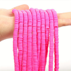 350pcs 6mm Flat Round Polymer Clay Beads for DIY Jewelry Making