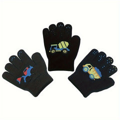 Kids Magic Elastic Gloves, Winter Warm Knitted Glove