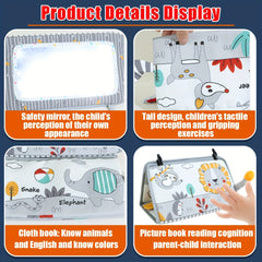 Time Mirror Cloth Book Visual Stimulation Toy Vision Training Foldable