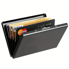 Men's RFID Business Card Holder Case Slim Metal Wallet