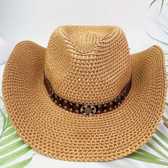 Western Cowboy Hat Mens Womens Spring Summer Sun Protection Retro Knight Hat
