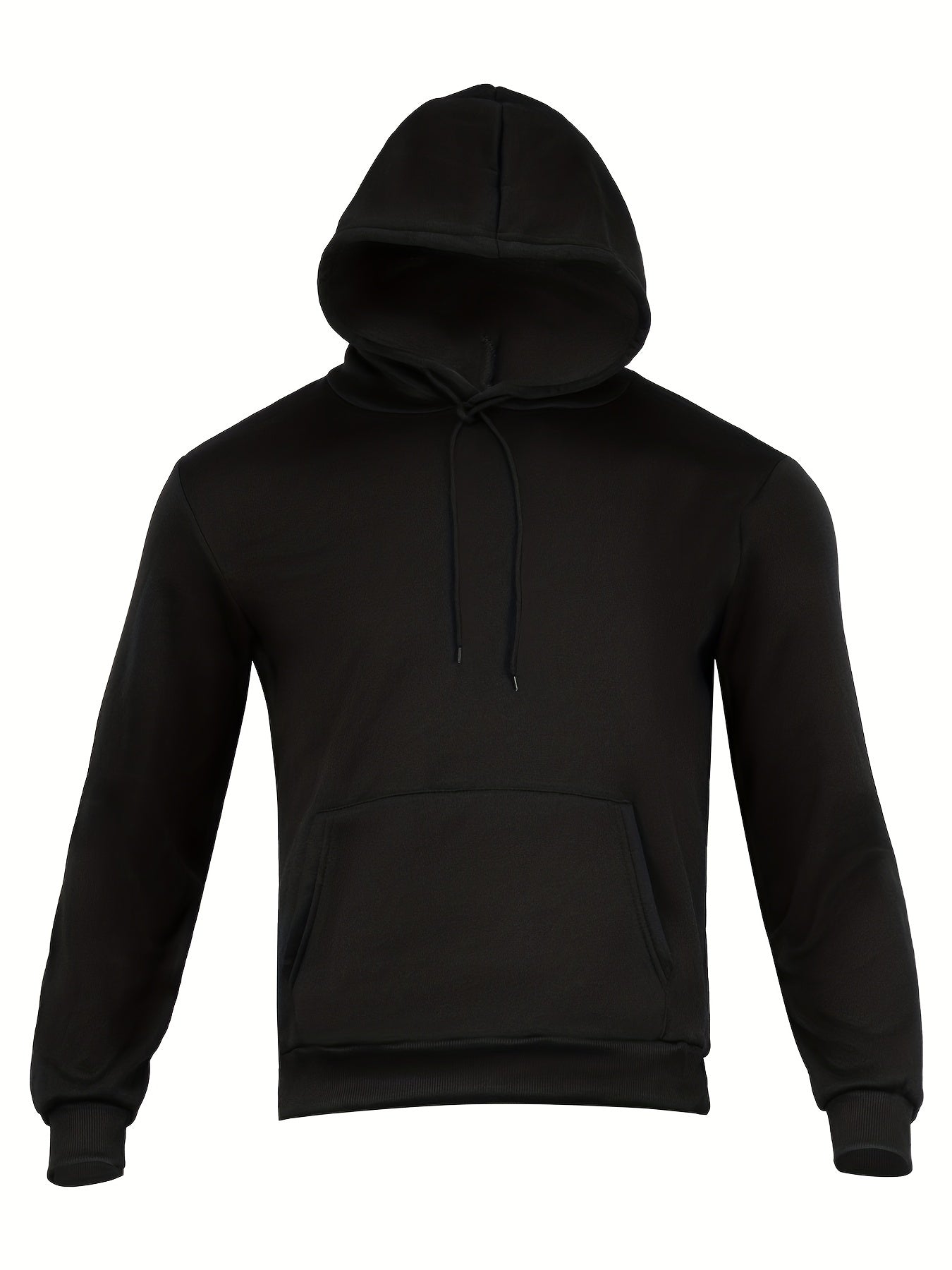 Mens Classic Solid Hoodie Sweatshirt with Kangaroo Pocket