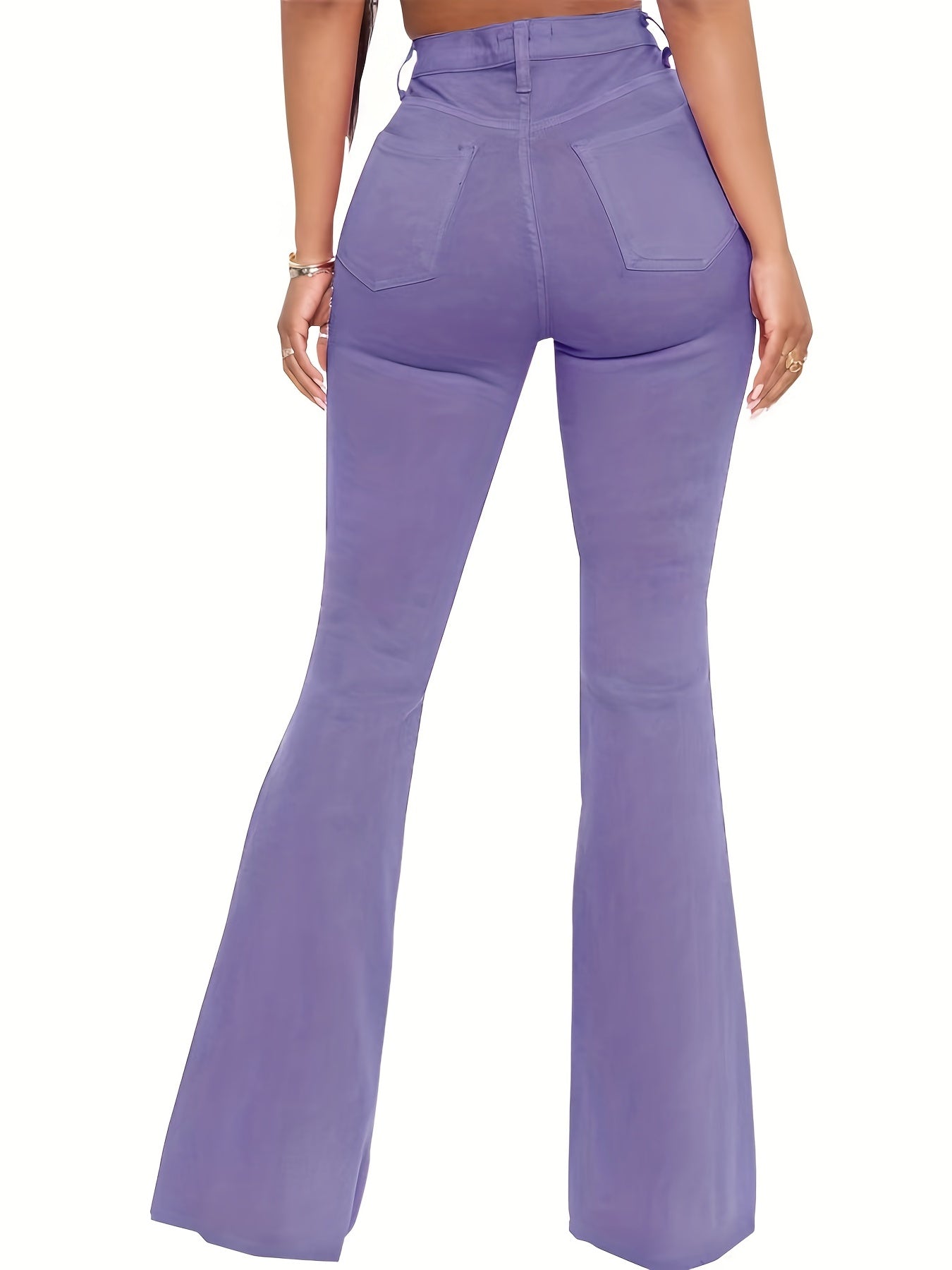  Sexy Jeans Women's Flared Leg Ripped Denim Pants