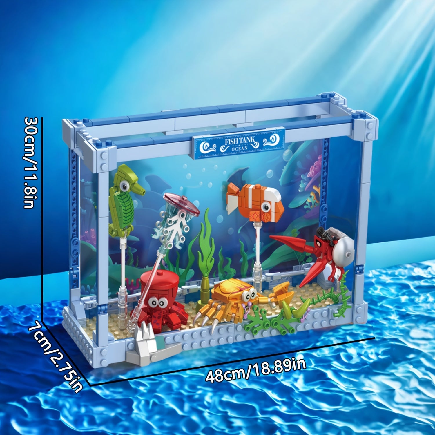 391pcs Ocean Aquarium Model Building Blocks Marine Animal Toy Set