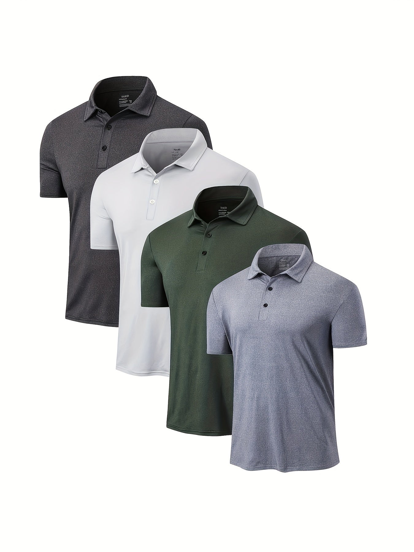 Men's Quick Dry Lapel Golf T Shirt Short Sleeve Moisture Wicking Casual Workout