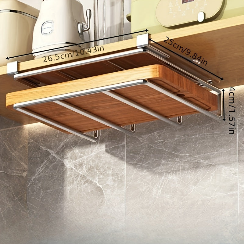 Storage Cabinet Paper Towel Rack Kitchen Punch Cutting Board Rack