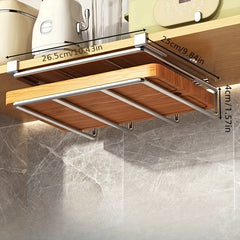 Storage Cabinet Paper Towel Rack Kitchen Punch Cutting Board Rack