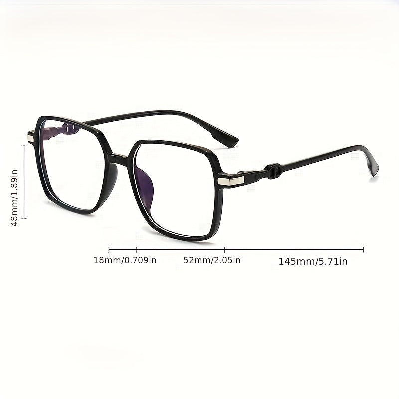 Light Blocking Glasses Jelly Square Clear Lens Computer Glasses