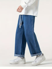 Men's Loose Fit Cotton Jeans for Spring Summer