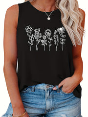  Floral Print Tank Top for Women