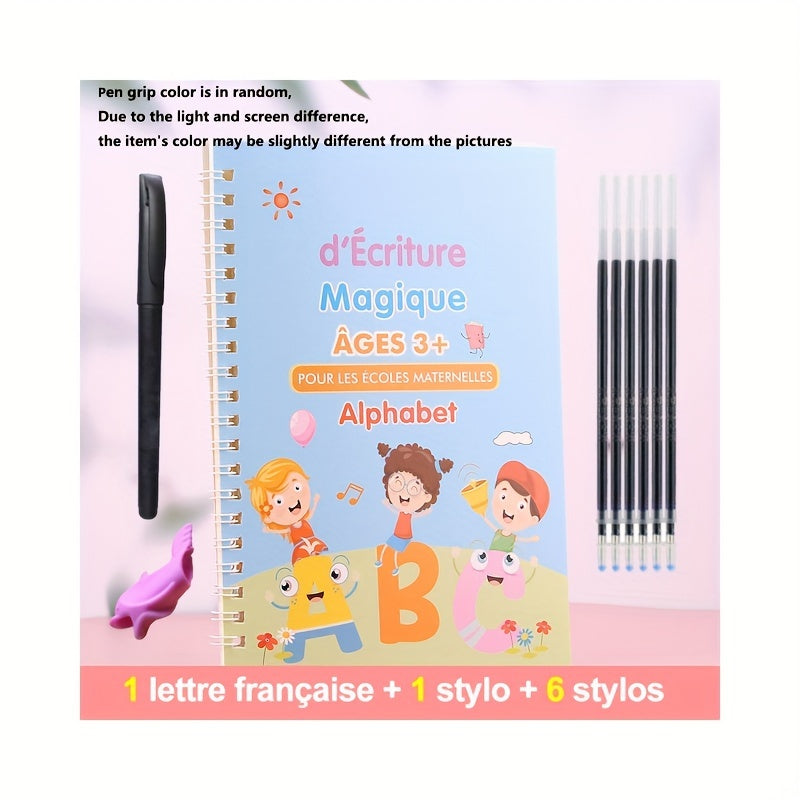 3D Groove French Arabic Calligraphy Copybook for Kids