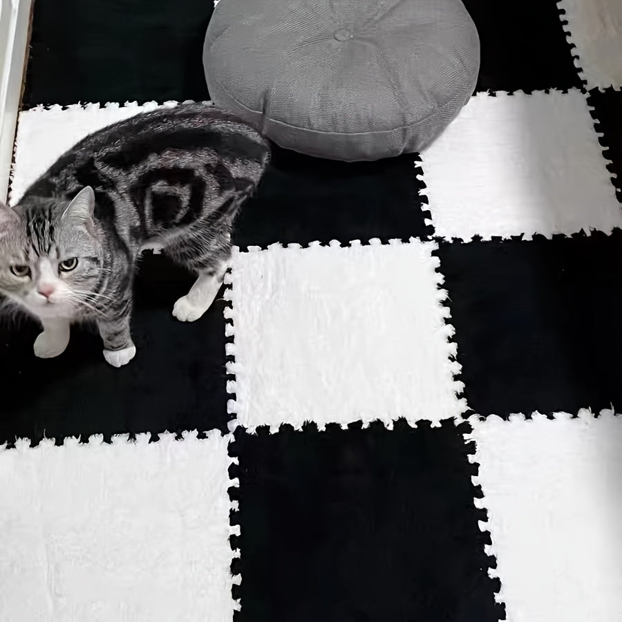 12pcs Washable Foam Floor Mats 12x12 Inch Square Patchwork Grounding Mats
