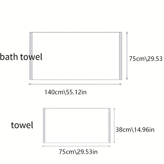 2pcs Solid Coral Fleece Towel Set Soft Hand & Bath Towel