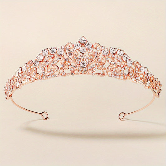 Bridal Rhinestone Headband Crown Hair Accessories Tiara Headdress