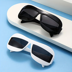 Y2K Oversized One piece Sunglasses Hiphop Futuristic Block Glasses