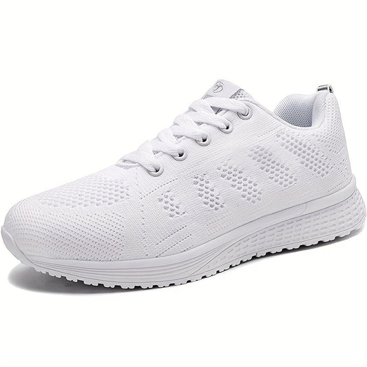 Women's Breathable Lace Up Knit Sports Shoes