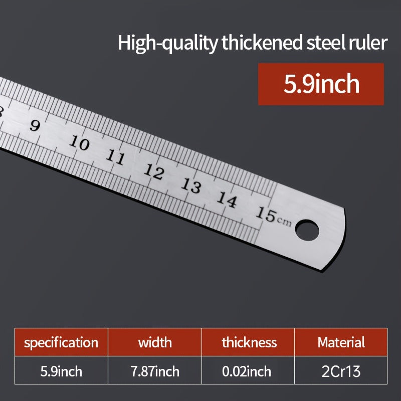 Thickened Stainless Steel Ruler Measuring Tool