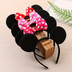 Girls Mouse Ears Headband Dot Bow Headband Head Accessories