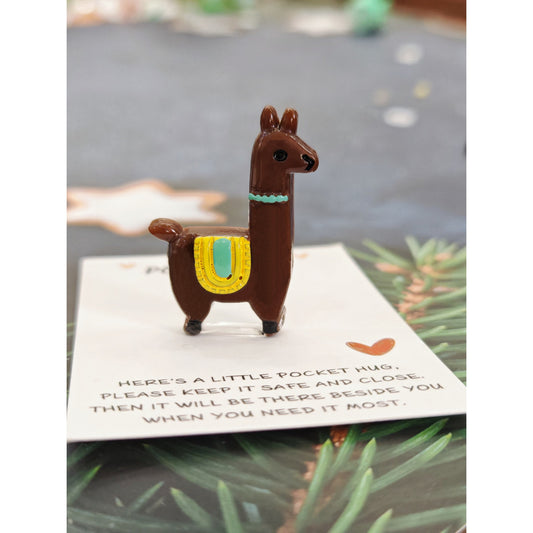 Llama Pocket Hug Card Encouraging Mini Gift Special Birthday Present