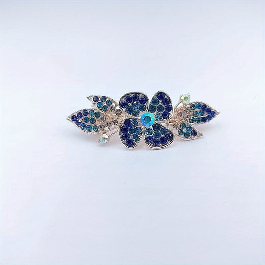 Flower Rhinestone Hair Clip Wedding Headdress Hair Barrettes Spring Clip