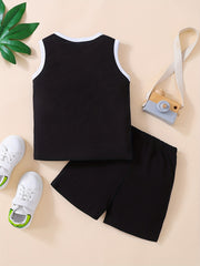 Boys Aloha Beaches Tank Top & Shorts Set - Summer Casual Wear