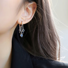 LOVE Heart Tassel Earrings For Women Girls Party Hoop Earring Jewelry