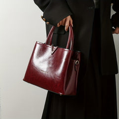 Classic PU Leather Bucket Bag Casual Crossbody & Shoulder Bag