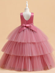 Princess Flower Girl Wedding Dress for Birthday Party