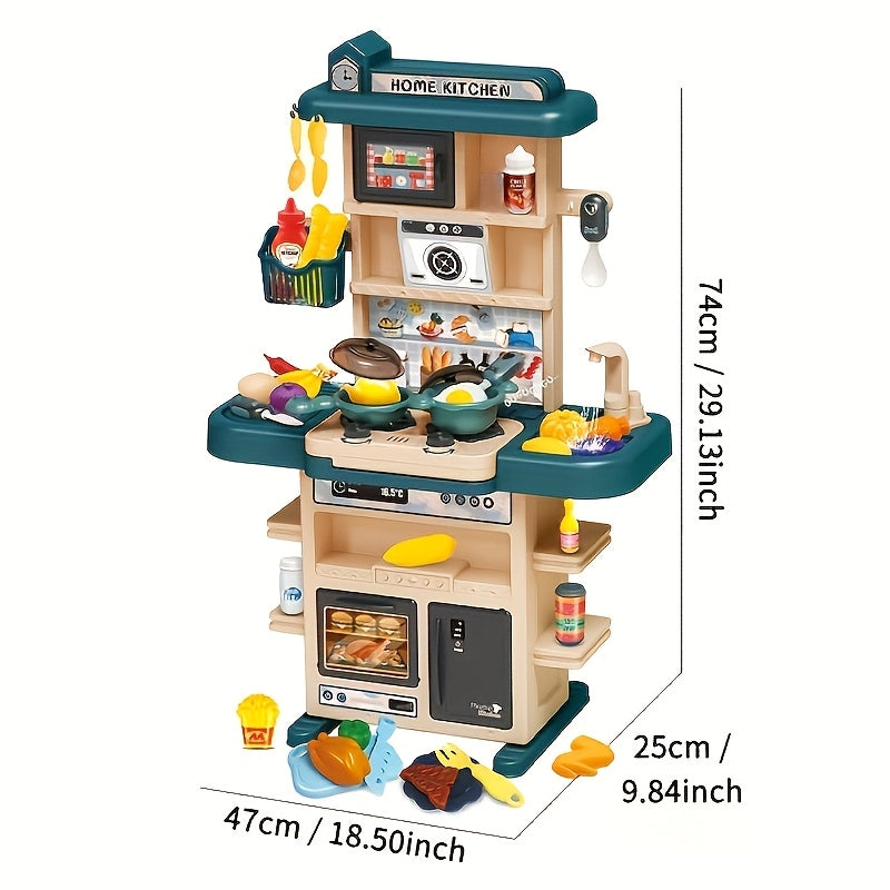 Pretend Play Kitchen Set with Lights, Sounds & Mist