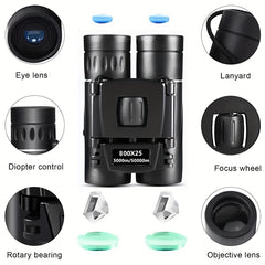 800x25 Powerful Binoculars Long Range Telescope HD Zoom Portable