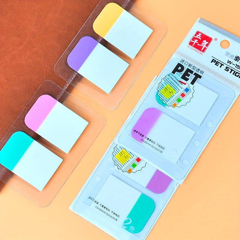 200 Adhesive Index Labels Colorful Page Markers for Books, Notes