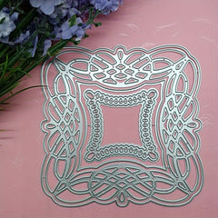 Three Square Lace Backgrounds Metal Die Cuts for DIY Scrapbooking