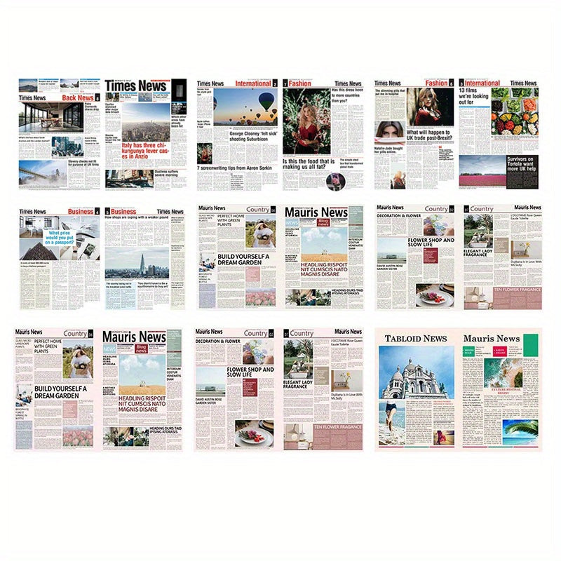 Colorful Mini Food Toy Newspaper DIY Accessories