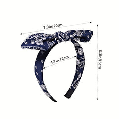Leopard Striped Flower Headband Boho Hair Accessories